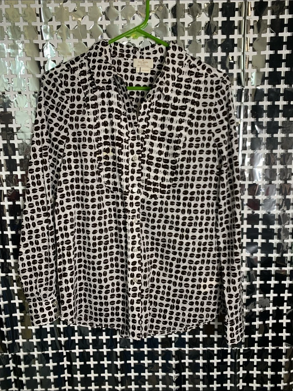 kate spade Black & White Patterned Lightweight Shirt Jacket